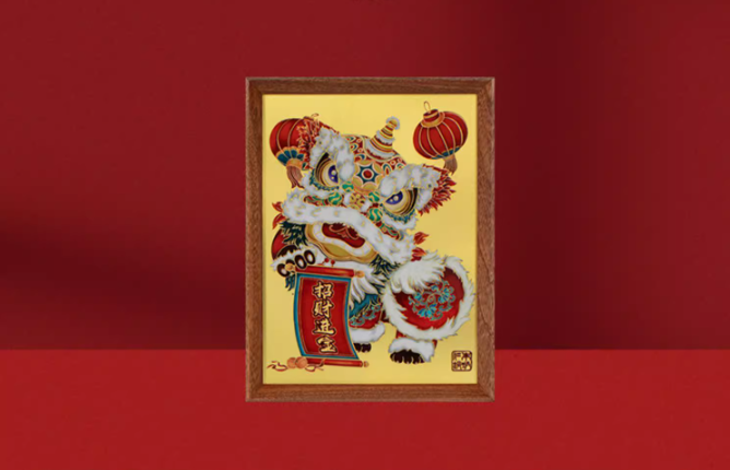 Brass crafts, Lion Dance Painting crafts, Desktop decorations, Desktop ornaments, Home decorations, Photo frame gifts, Friend gifts, Kids gifts, Free shipping-LECJAS