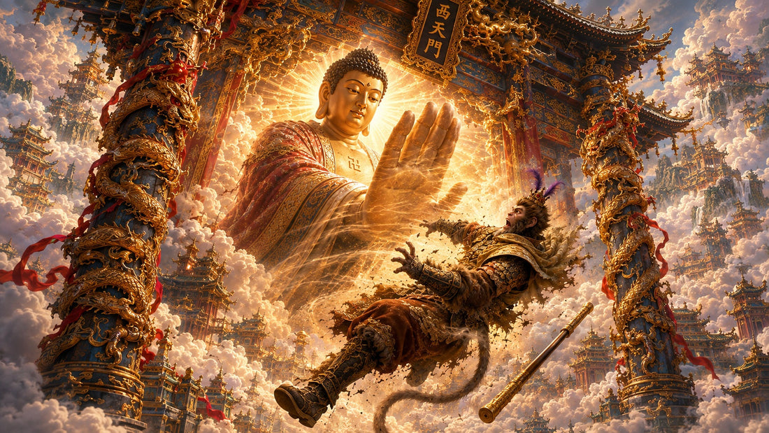 7.Great Sage Escapes the Eight-Trigram Furnace, Heart-Ape Fixed Beneath the Mountain of Five Elements