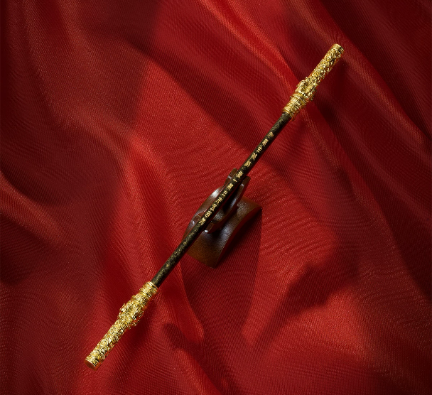 Solid Brass Ruyi Jingu Bang Monkey King's Golden Cudgel, Journey to the West Collectible, Sun Wukong Weapon, Handcrafted Bronze Ornament, Lost-Wax Casting Art, Desktop Decoration, Home Office Display, Oriental Culture Gift, Free Shipping-LECJAS