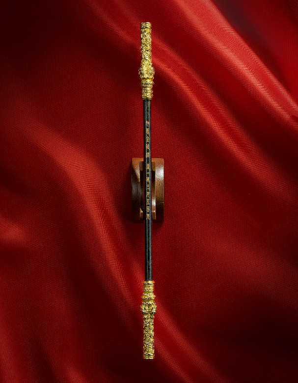 Solid Brass Ruyi Jingu Bang Monkey King's Golden Cudgel, Journey to the West Collectible, Sun Wukong Weapon, Handcrafted Bronze Ornament, Lost-Wax Casting Art, Desktop Decoration, Home Office Display, Oriental Culture Gift, Free Shipping-LECJAS
