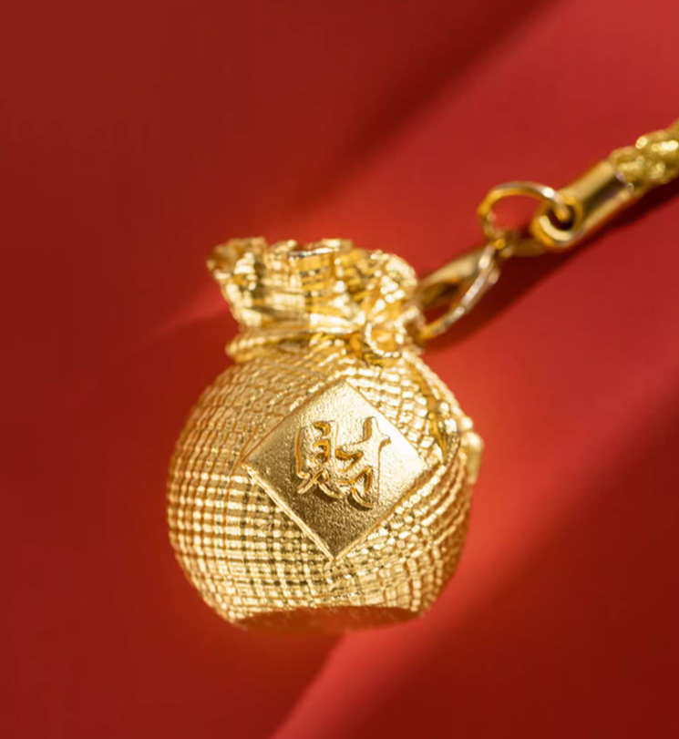 Copper handicrafts, Golden small money bag pendant handicrafts, Backpack pendants, Car pendants, Lots of wealth and happiness, Auspicious friend gifts, Free shipping-LECJAS