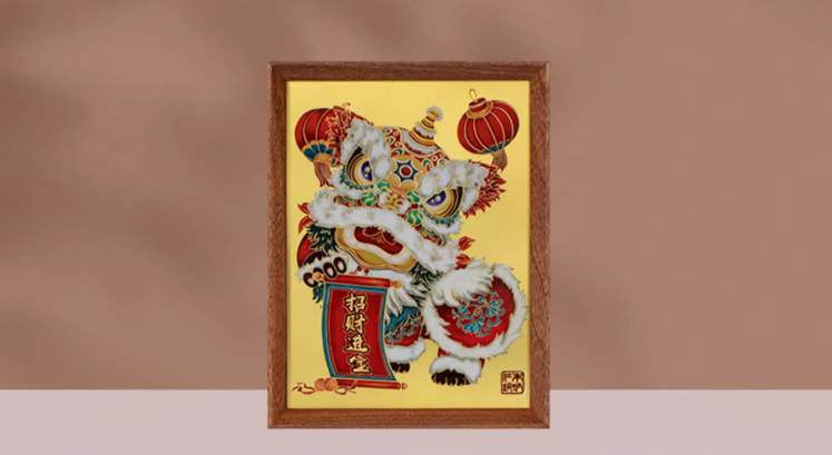Brass crafts, Lion Dance Painting crafts, Desktop decorations, Desktop ornaments, Home decorations, Photo frame gifts, Friend gifts, Kids gifts, Free shipping-LECJAS
