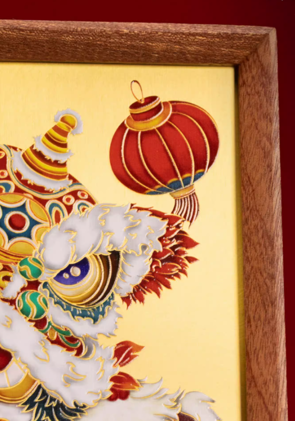 Brass crafts, Lion Dance Painting crafts, Desktop decorations, Desktop ornaments, Home decorations, Photo frame gifts, Friend gifts, Kids gifts, Free shipping-LECJAS